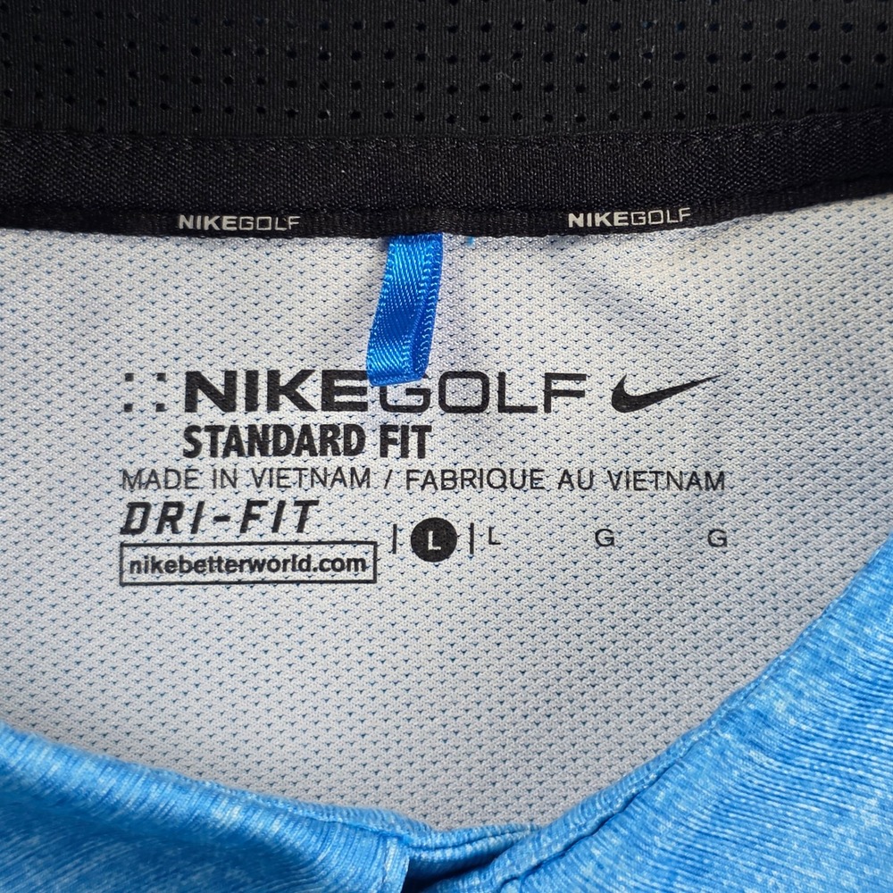 Nike Golf Polo Mens Large Blue Ombre Dri-FIT Standard Fit Short Sleeve Logo - Picture 6 of 10